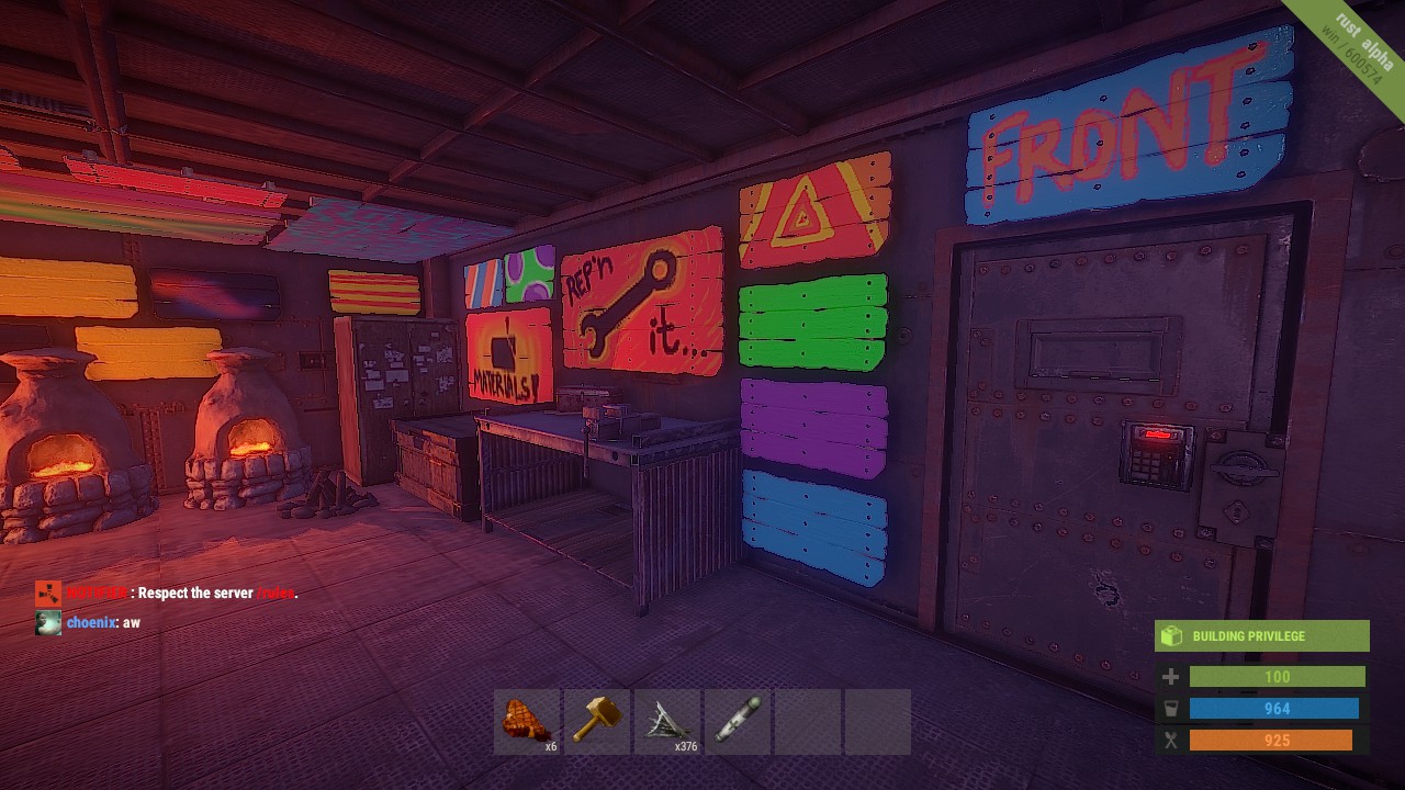 how to paint on signs in rust video game