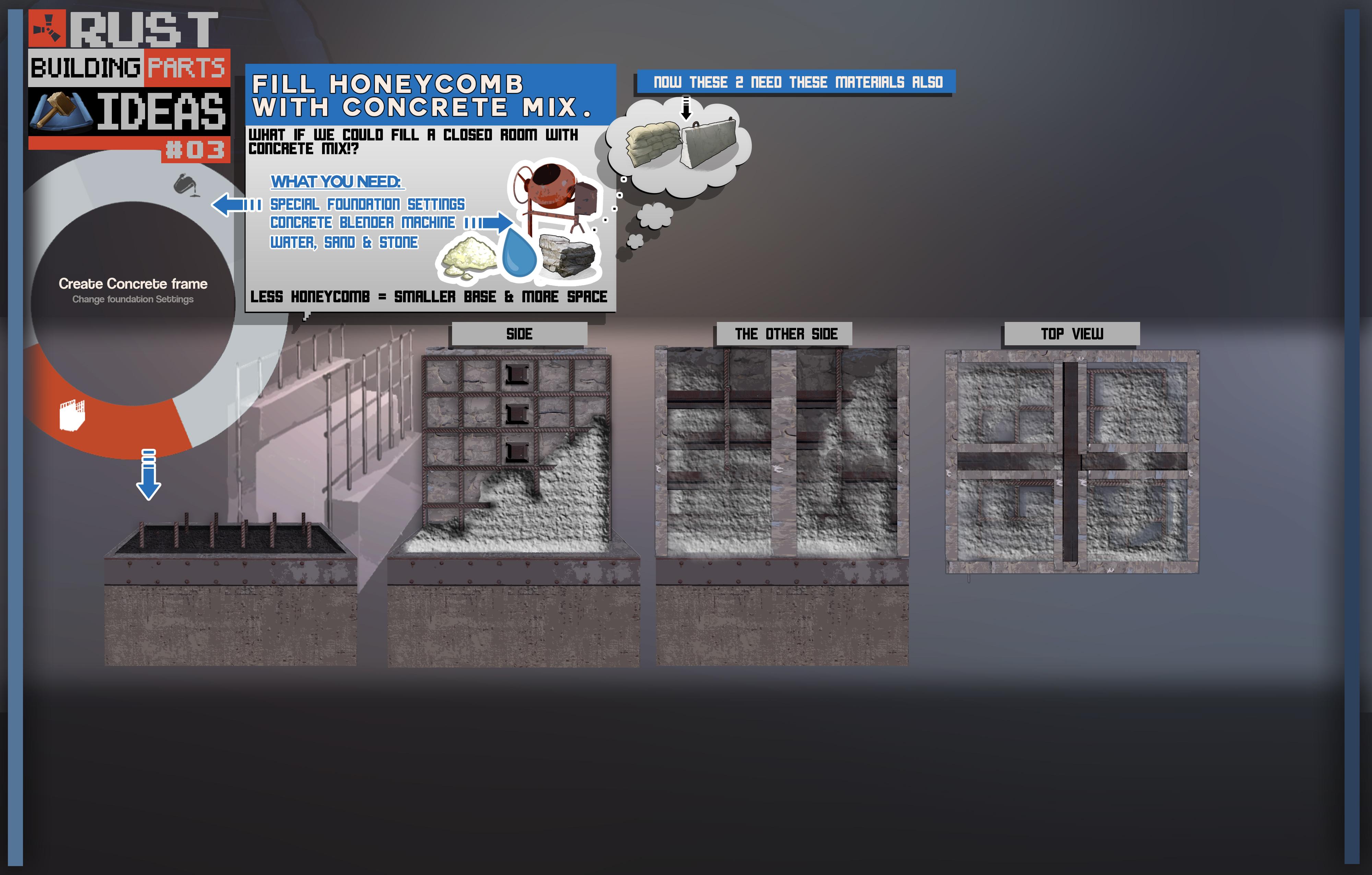 Система rust. Rust Builder. Parts of the building.