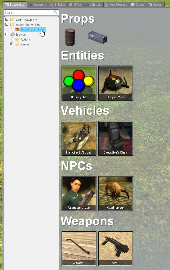 Addons Menu - Garry's Mod Wiki