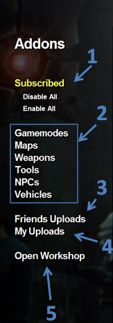 Addons Menu - Garry's Mod Wiki